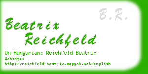 beatrix reichfeld business card